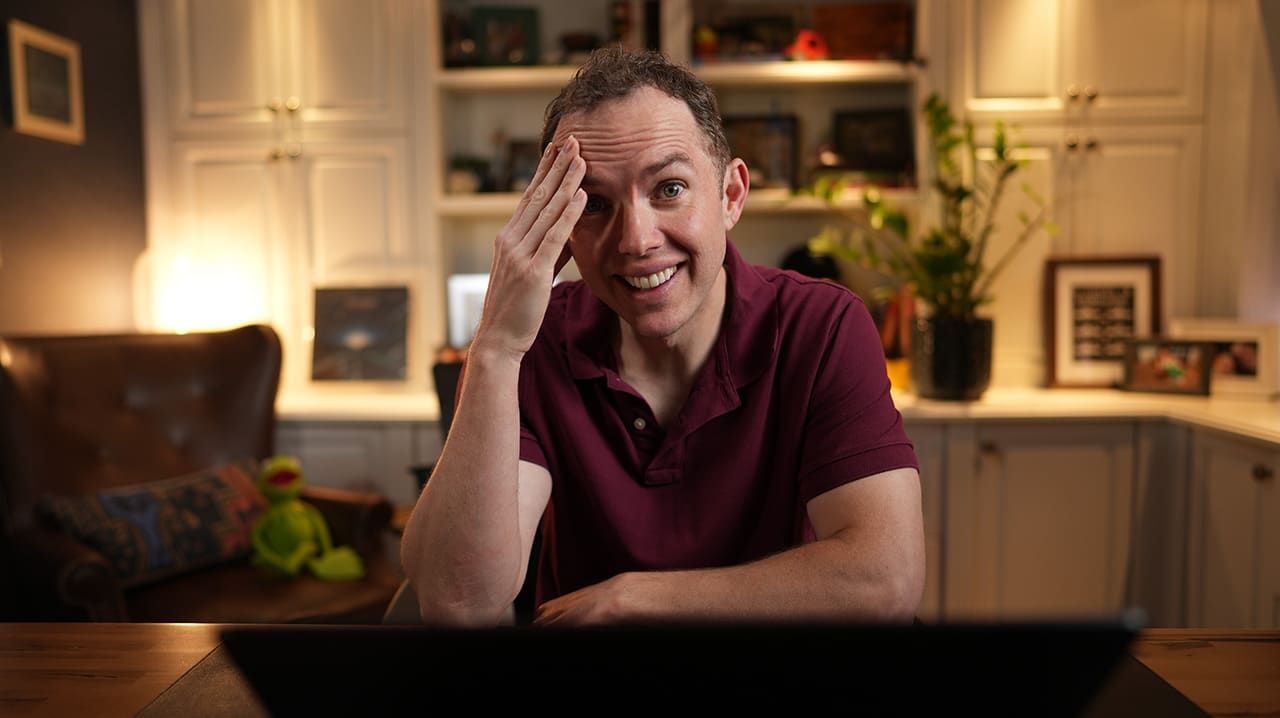 A video still of Jeffrey Way.