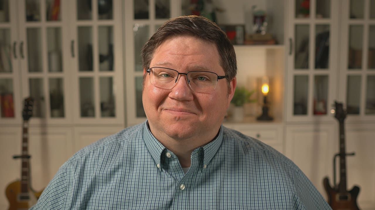 A video still of Jeremy McPeak.